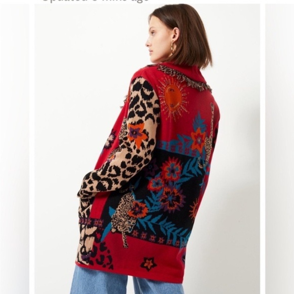 NWOT  Hayley Menzies Enchanted Leopard Cardigan Sweater